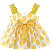Pujia Mills Baby Outfits Girls Toddler Princess Polka Skirt Dress (Bgd 27-1-2) White