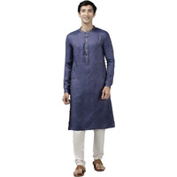 See Designs Men's Cotton Regular Fi Kurta (Sdkt1060_Purple & Beige_M)