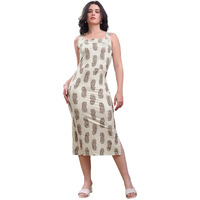 Purvaja Womens Bodycon Knee Length Dress (Wini-193-Off-White_Large)