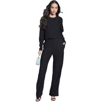 Selvia Women's Lycra Co-Ords Ankle Length Dress (759Ctk11883N-L_Black