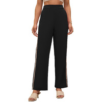 Rare Women Black Colour Solid Regular Trousers (Ep8140_Black_Xl)