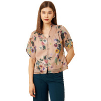 Rare Polyester Women's Floral Regular Fit Blouse (Ep7554_Multi M)
