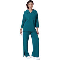 Selvia Women's Co-Ords Set|Lycra Oversized Top & Trouser Set|Casual Co-Ords Set For Women|Two Piece Co-Ord Set|Office Wear Co-Ords Set(710Ctk11692N-Xl_Teal Blue)