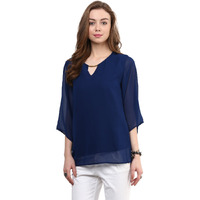 Rare Women Blue Georgette Top (Ep1038-S)