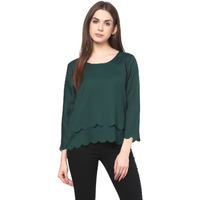 Rare Women Green Georgette Top (Ep1058B-L)