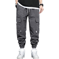 Shasmi Grey Men's Casual Joggers With Elastic Waist, Multi-Pocket Design, Boys' Casual Cargo Joggers Men Track Pant For Men Ll Track Pants Ll Plain Track Pant (Trouser 156 Grey-Xl)