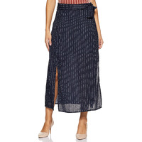 Rare Women A-Line Skirt, Navy Blue, S