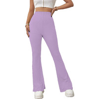Shasmi Light Purple Women's Yoga Dress Pants Stretchy Work Slacks Business Casual Office Flare Bell-Bottom/Boot-Cut Elastic Waist Regular Fit Trouser Pant (Pant 57 Light Purple Xl)
