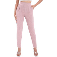 Shasmi Women's Peach Unity Solid Slant Pocket Regular Trousers (Pant 72 Peach Xl)