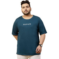 Rigo Printed Oversized T-Shirts | Plus Size Oversized Tees For Men | Drop Shoulder T-Shirt For Men Teal