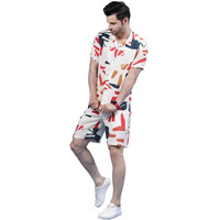 Rigo Printed Co-Ord Set For Men's | Casual Shirt & Shorts Night Suit Set | Lounge-Wear Nightdress Pajama Set For Men's | Night Wear, Beach Wear, Vacation Wear Outfit