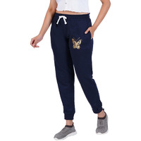 T2F Women's Regular Track Pants (Wom-Jog-01_Navy