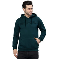 Rigo Men's Fleece Hooded Neck Sweatshirt (Sw09221162-L_Dark Green