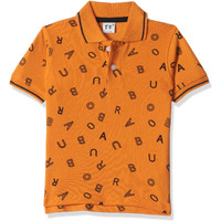 T2F Boy's Cotton Regular Fit T-Shirt Yellow