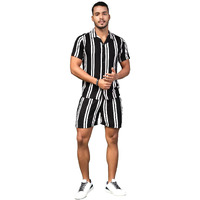 Rigo Printed Co-Ord Set For Men | Casual Shirt & Shorts Night Suit Set | Lounge-Wear Nightdress Pajama Set For Mens & Boys | Night Wear, Beach Wear, Vacation Wear Outfit