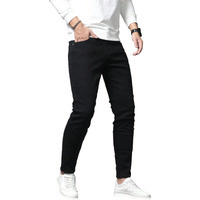 Tagas Men's Mid Rise Skinny Jeans (Mdj-4-Plain-Black- Black_30)