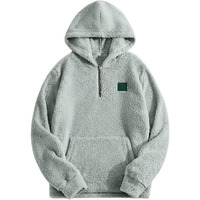 Tagas Unisex Fleece Hoodie  Ultra Soft Sherpa Pullover With Half-Zip & Kangaroo Pocket Sweatshirt Hoodie