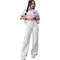 Tagas Women's Jeans || Womens Pant ||Cargo ||Girls High Rise Pant||(Wdj-8) White