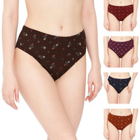 Rupa Women's Cotton Briefs Regular Solid Underwear (Pack Of 5) (Pr_Pty_Po5_Print