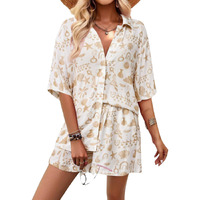 Shienzy Women's Cotton Solid Pajama Set Pack Of 2 (1664_Ofwt_M_Off White_M)