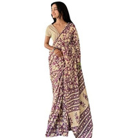 Shiv Textiles Cotton Printed Saree For Women.(Smc-St-264-Beige)