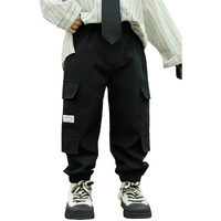 Tagas Side Pocket Regular Slim Kids ||Relaxed Trouser ||Pant For Loose Comfortable Cargo ||Boys Joggers|| (Kc-7-Black-8_Black