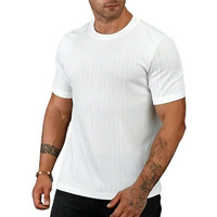 Smowkly Men's Solid Regular Fit T-Shirt (1279_White