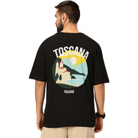 Thomas Scott Men's Oversized Fit T-Shirt (Tskoversized_Black Toscana