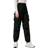 Tagas Regular Cargo Pant ||Relaxed Trouser Joggers For Girls || (Gc-55-Black-8_Black