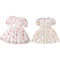 Tagas Girl's Georgette Fit And Flare Knee-Length Dress (Kd-200-399-White-Off White-3 Off