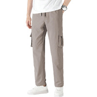 Tagdo Men Flap Pocket Drawstring Waist Trousers (Cargo-2030-Dolphin-28)