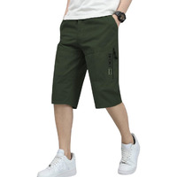 Tagdo Men's Solid Cotton Shorts (Rf-Cotton-Shorts-2003-Green-L)
