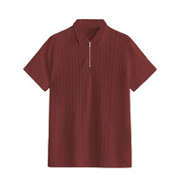 Tagdo Men's Jacquard Chain Polo Shirt (Rf-Chain-Jqrd-2020-Rust-Xxl)