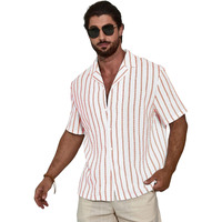 Tagdo Men's Casual Shirt |Half Sleeve|Printed|Regular Fit Shirt (Shirt-2026-Red-Xxl)