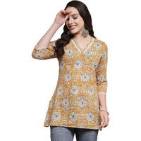 Stylum Women's Floral Printed Cotton Empire Top