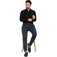 Tee Projekt | Premium Plain Cotton Shirt For Men | Cotton Shirt | Casual Shirt | Solid Shirt | Full Sleeves | Formal Shirt (Tpjkt-St10-L) Black