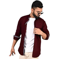 Tee Projekt Shirt For Men Cotton Spread Collar Button Down Long Sleeve Shirt Home, Regular, Home (Pack Of 1)