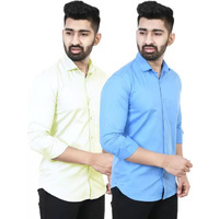 Tee Projekt Premium Plain Cotton Shirt For Men | Cotton Shirt | Casual Shirt | Solid Shirt | Full Sleeves | Formal Shirt (Ns-St03-St11-Xl)