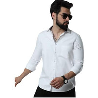 Tee Projekt Men's Solid Slim Fit Casual Shirt, Full Sleeve Shirt For Casual Wear & Formal Wear Gift For Father,Boys White