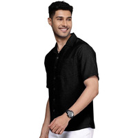 Tee Projekt Fashion Textured Shirts For Men||Regular Fit Casual Shirt For Men||Fancy Shirt Black