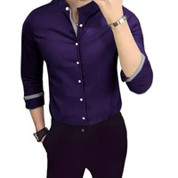 Tee Projekt Casual Cotton Long Sleeve Shirt For Men Formal Wear Regular Wear