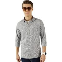 Thomas Scott Mens Classic Spread Collar Checked Cotton Shirt(Tsnxsh03_Black_S)