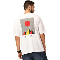 Thomas Scott Men 100% Cotton Bio Wash Oversized Fit Egypt Graphic Printed Tshirt (White, 2Xl)