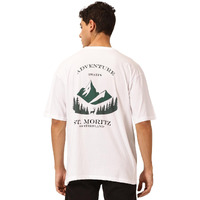 Thomas Scott Men's 100% Cotton Oversized Fit Adventure Awaits Graphic Printed Tshirt (White, M)