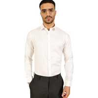 Thomas Scott Men 100% Cotton Full Sleeves Solid Formal Shirt (Ts1598_White, 2Xl)