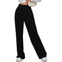 Toochki Trousers For Women | Women's High-Waist Pant | Korean Style Trouser | Black | Bottom