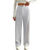 Toochki High Waist Trousers For Women  Korean Style Formal Pants | Elegant Workwear For Office, College & Events Grey