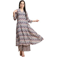 Toochki Co Ord Set For Women | Cotton Co Ord Set For Women | Two Piece Co Ord Set | Co Ord Set For Women | Multicolor Co Ord Set | Zig Zag Printed Co Ord Set (Tkcbl-Ry-257-Ml-Cdb $Parent)