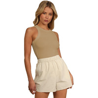 Toochki Women's Solid Fitted Top (Toochki269-Tp-A/S_Beige