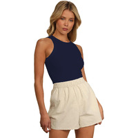 Toochki Women's Solid Fitted Top (Toochki268-Tp-A/M_Blue